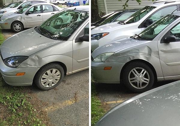 15. "Birisi arabamı arabamın yanına park etmiş."