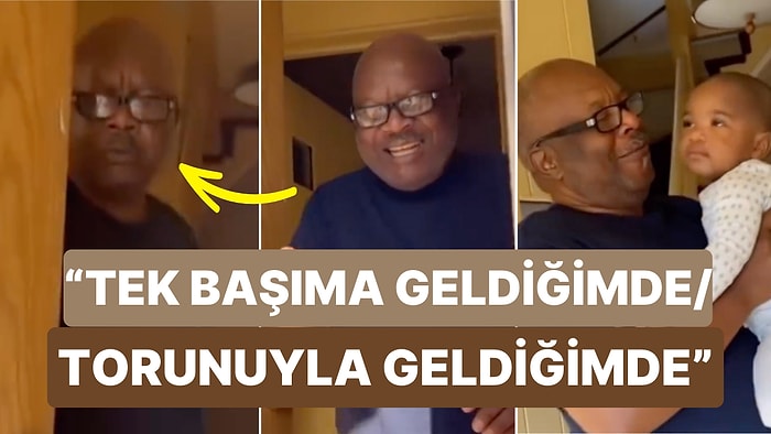 Bir Babanın Kızı Tek Başına Geldiğinde Verdiği Tepki ve Torunu ile Geldiğinde Verdiği Tepkinin Farkı Güldürdü