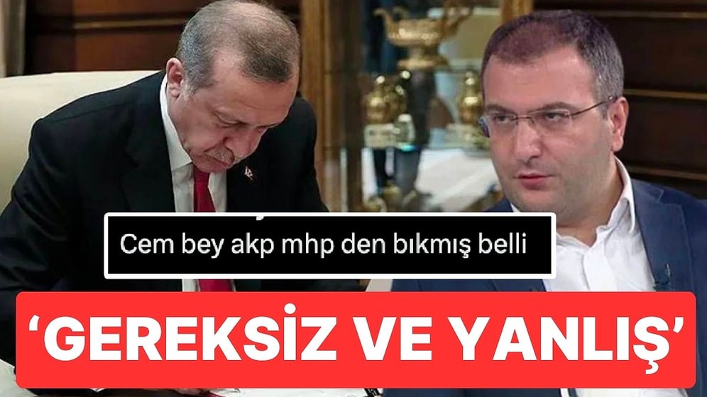 Cem Küçük'ün İktidar Eleştirileri Devam Ediyor: Şimdi de Cumhurbaşkanı Erdoğan'ın Sözlerini Eleştirdi