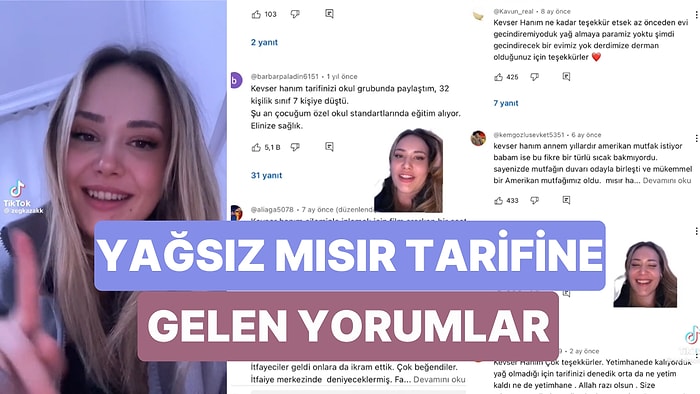 Bir TikTok Kullanıcısı Kevser Hanımın Meşhur Yağsız Patlamış Mısır Tarifine Gelen Mizah Dolu Yorumları Okudu