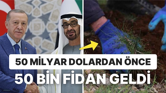 50 Milyar Dolarda Anlaşıldı: BAE'den 50 Bin Fidan Bağışı Geldi
