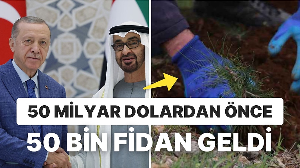 50 Milyar Dolarda Anlaşıldı: BAE'den 50 Bin Fidan Bağışı Geldi