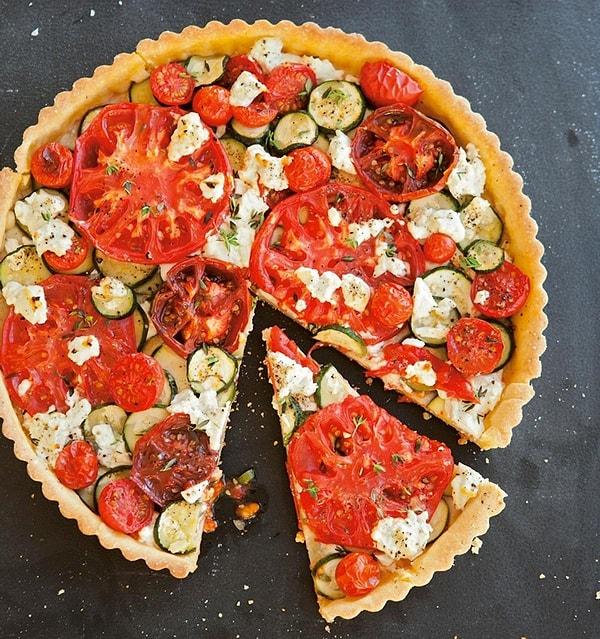 Tomato and Zucchini Tart with Colors as Vibrant as New Year: