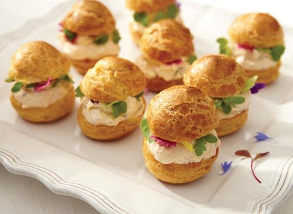 Profiteroles with a Surprise Cheese Filling: