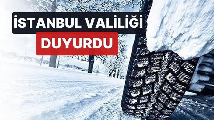 İstanbul Valiliği Duyurdu: Kış Lastiği Uygulaması Erkene Çekildi