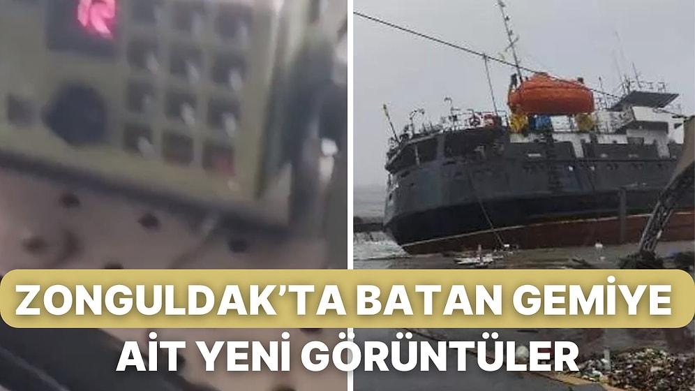 Fırtına Nedeniyle Zonguldak'ta İkiye Bölünerek Batan "Kafkametler" Adlı Gemiyle İlgili Yeni Görüntüler