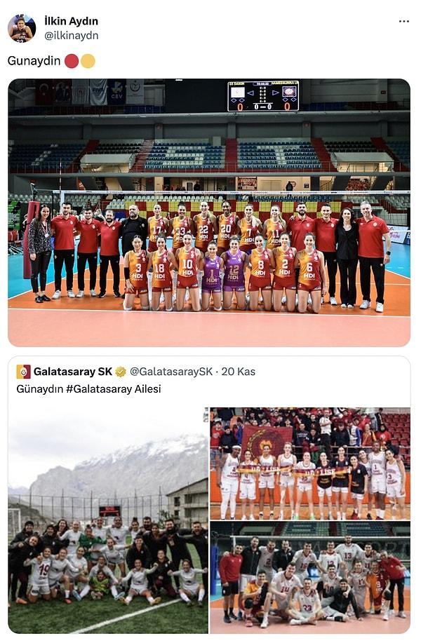 İlkin Aydın geçtiğimiz gün Galatasaray Resmi Twitter hesabını alıntılamış ve kendilerine yer vermeyen kulübüne kadın voleybol şubesini hatırlatmıştı.
