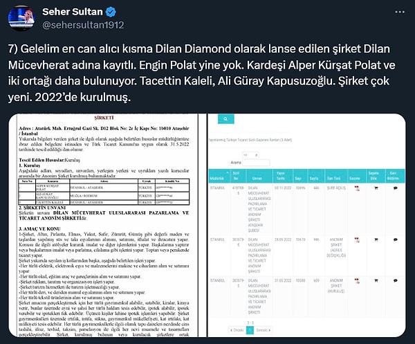 Kendisi Dilan Diamond olarak bilinen mücevherat şirketinin 3 ortağından birisi! Ayrıca Dilan Polat Güzellik <merkezi marka adının satışıyla da yine Tacettin Kaleli ilgilenmiş.