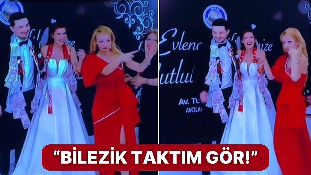 Takı Töreni Anında Geline Takacağı Bileziğin Önce Reklamını Yapan Görümcenin Viral Olan Görüntüleri