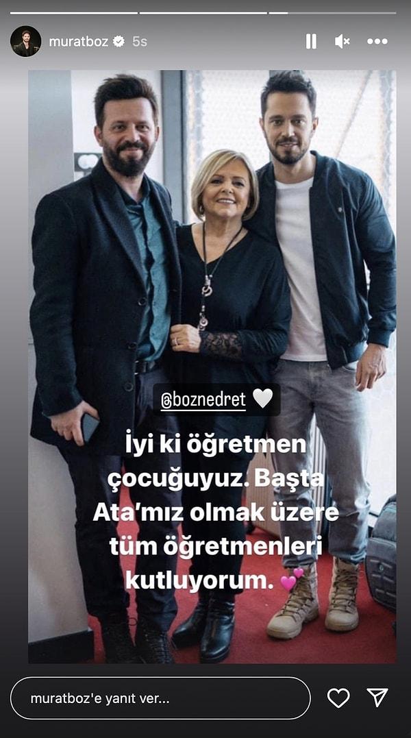 9. Annesi de öğretmen olan Murat Boz, öğretmenler gününü kutladı.