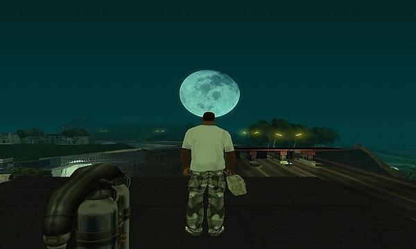 2004 yılında piyasaya sürülen GTA: San Andreas'ın geliştirme sürecinde yer alan Vermeij, oyunun tasarım ekibinin Ay'a özel bir doku tasarımı verdiğini ancak tasarım ekibi arasında Ay'ın boyutu konusunda bir görüş ayrılığı yaşandığını anlattı.