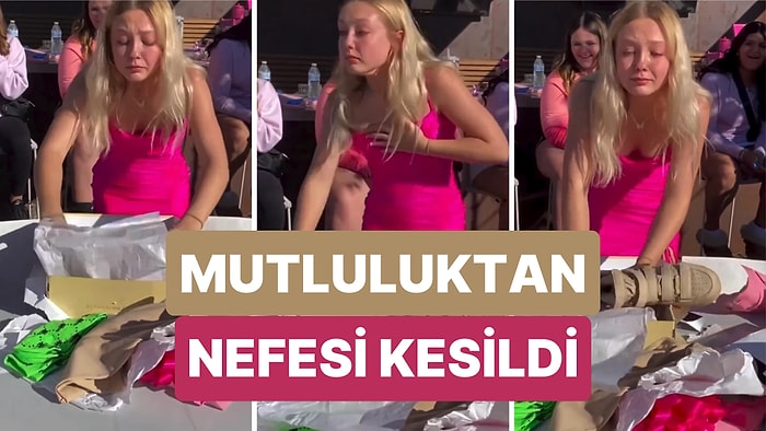 Doğum Gününde Gelen Ayakkabı Hediyesi Karşısında Mutluluktan Kriz Geçiren Kızın İlginç Anları