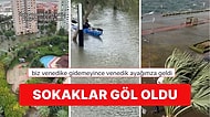 İzmir'de Sokakların Sular Altında Kalmasından Sonra Ortaya Çıkan İlginç Manzaralar