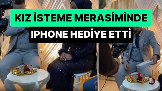 Kız İsteme Merasiminde Tuzlu Kahveyi İçtikten Sonra Müstakbel Eşine iPhone Hediye Eden Damat