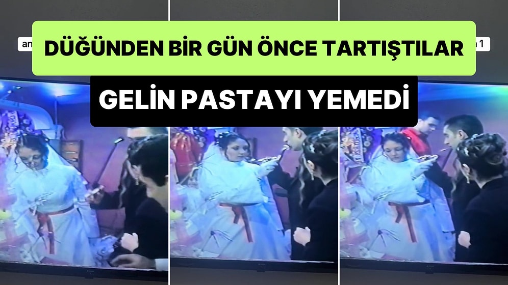 Düğünden Bir Gün Önce Tartıştığı Eşinin Düğünde Uzattığı Pastayı Yemeyerek Trip Atan Kadın