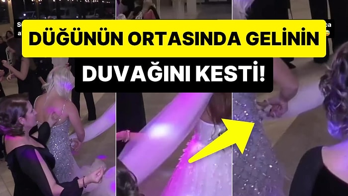 Size Yapılsa Tepkiniz Ne Olurdu? Düğünde Sürekli Basılıyor Diye Makasla Gelinin Duvağını Kesti