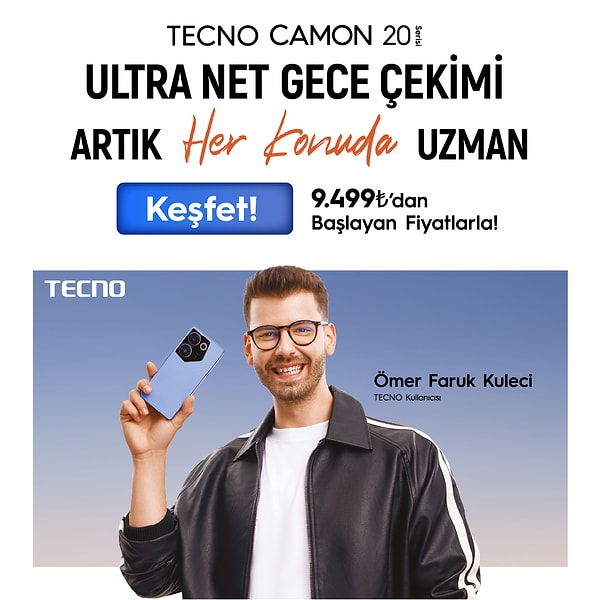 Geceleri yanında biri daha olmalı: Gece çekim uzmanı TECNO CAMON 20!