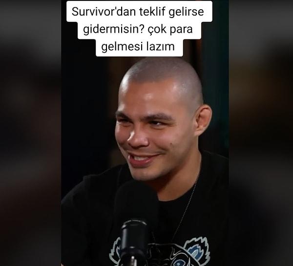Kazgan'a geçtiğimiz sezon Survivor'da yarışan Halil İbrahim Göker "Survivor'dan teklif gelirse gider misin?" diye sordu.