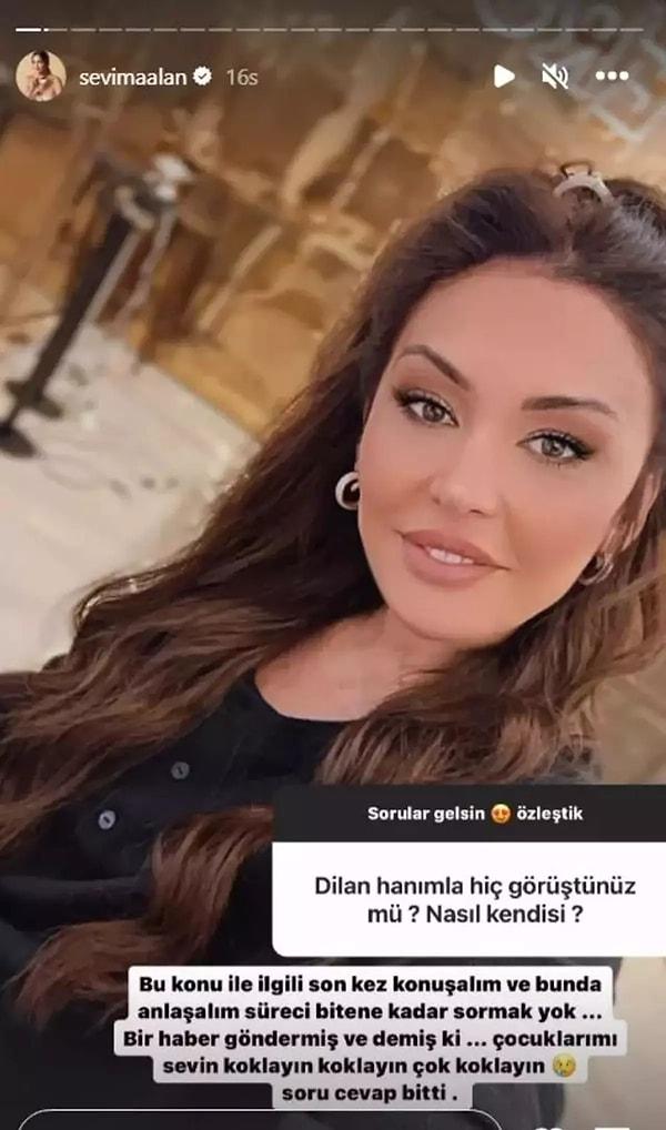 Engin Polat'ın eşine ilaç verdiğini öne süren Alan, Dilan Polat'ın cezaevinden isteğini de sosyal medya hesabından paylaşmıştı.