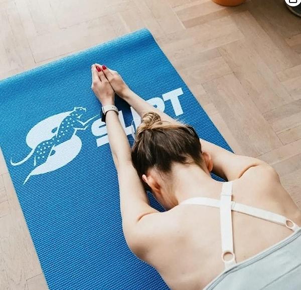 5. Slipt Kare Desenli Taşıma Askılı Özel Seri 9 mm Pilates Yoga Matı
