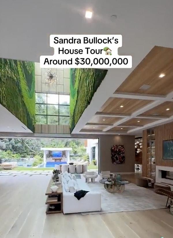 O isimlerden biri de Amerikalı oyuncu Sandra Bullock. Bir TikTok hesabında Bullock'un 30 Milyon Dolar değerindeki evi yayınlandı.