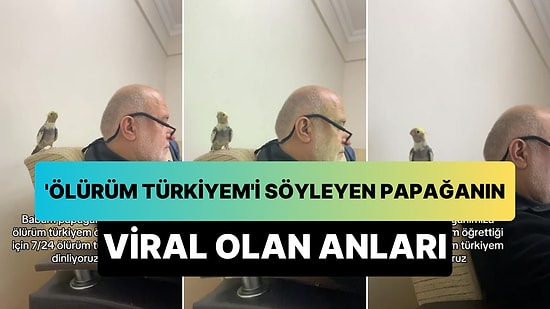 Evin İçinde Sürekli Olarak 'Ölürüm Türkiyem' Söyleyen Papağanın Viral Olan Anları