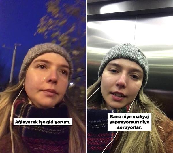 Ankara'da yaşayan genç, sabahları işe giderken ağladığını belirterek bir vlog çekti. Aşırı soğuk nedeniyle ağladığını belirten genç, karanlıkta çıktığı evden işe gidiş sürecini kaydetti.