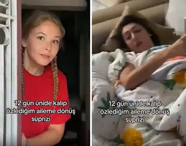 Oldukça kalabalık bir ailesi olan genç, yaptığı sürpriz ziyaret sonrasında ailesinin verdikleri tepkileri kaydetti.