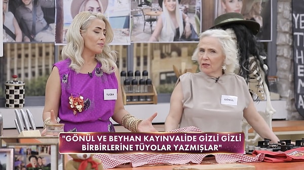 Gönül ve Beyhan Hanım, gizli gizli birbirlerine tüyolar yazmışlar!