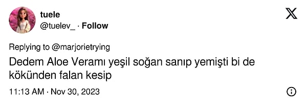 "Dedem aloe veramı yeşil soğan sanıp yemişti!"