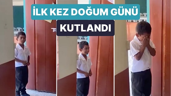 Sınıf Arkadaşlarının Hazırladığı Parti Sayesinde İlk Kez Doğum Günü Kutlanan Çocuğun Duygulandıran Anları