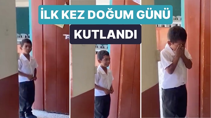 Sınıf Arkadaşlarının Hazırladığı Parti Sayesinde İlk Kez Doğum Günü Kutlanan Çocuğun Duygulandıran Anları