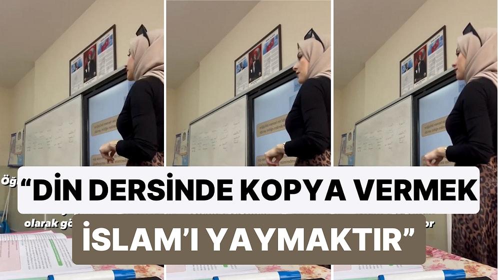 Öğrencisinin Din Sınavında Kopya Vermeyi 'İslam'ı Yaymak' Olarak Gördüğünü Açıklayan Öğretmen