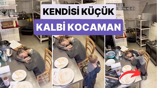 Annesinin Yorgunluktan Uyuyakaldığını Görünce Ceketini Çıkarıp Sessizce Annesinin Üzerine Örten Minik