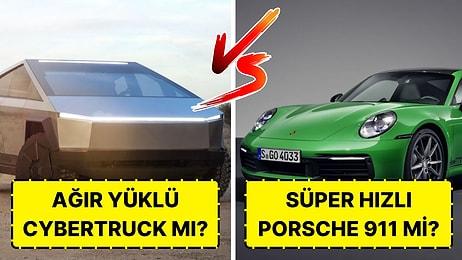 Elon Musk'tan Rakiplerine Gözdağı: Tesla CyberTruck, Arkasında Porsche 911 Çekerken Porsche 911 ile Yarıştı!