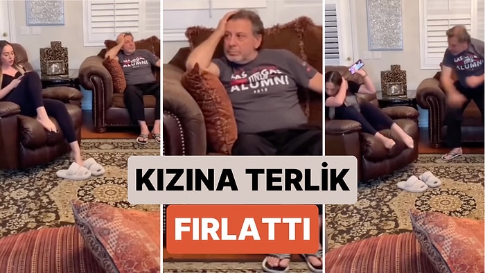 Şaka Videosu Tatsız Bitti! Kızının Annesine "Kapat Çeneni" Dediğini Duyan Baba Kızına Terlik Fırlattı