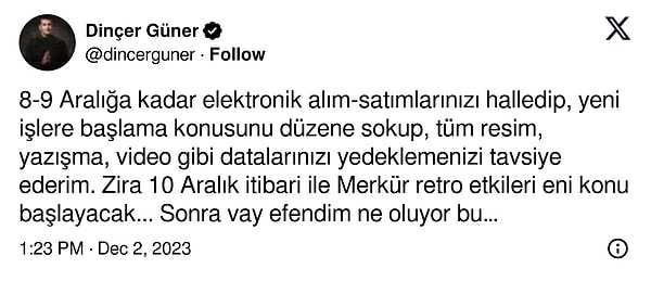 Dinçer Güner ayrıca retronun teknolojik etkilerine de dikkat çekti.