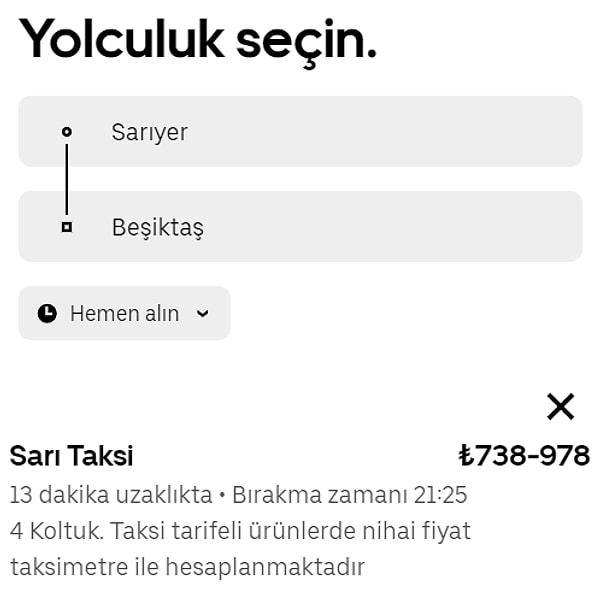 Türkiye'de bir Uber sürücüsünün 1 saatlik kazancının bu ücretin 3'te 2'si olduğunu farz edersek düz 500 TL üzerinden 8 saatte 4 bin lira kazandığını görebiliyoruz. Aynı şekilde 7 saat asgari ücret üzerinden saatlik ücretle yine günde yaklaşık 500 TL de oradan gelebiliyor.