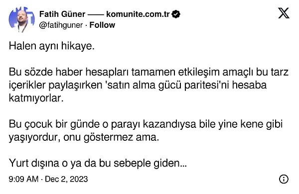 Görünen kısmın sadece iyi bir kazanç olduğu ancak tüm gerçeklerin anlatılmadığı yorumlarda göze çarparken,