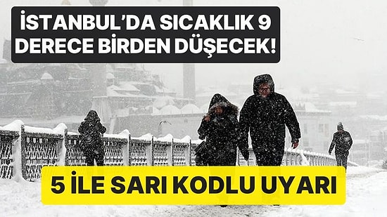 Meteoroloji 5 İli Sarı Kodla Uyardı! Yeni Haftada Hava Nasıl Olacak?