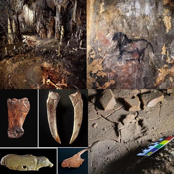 11. İspanya'da La Garma mağarasında keşfedilen 16.500 yıllık çeşitli nesneler. Mağarada bulunan nesneler arasında vizigotik şekilde iskeletler, boğa ve antropomorfik figürleri, üzerinde dağ keçisi kabartması bulunan bir spatula, ayı şeklinde kabartmalar, kırmızı işaretlerin üzerine yerleştirilmiş Magdalenian atı ve çocukların mağarada bıraktığı ayak izleri bulunuyor.