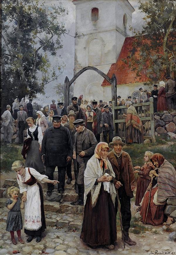 21. Letonya: "After Church"- Janis Rozentāls (1894)