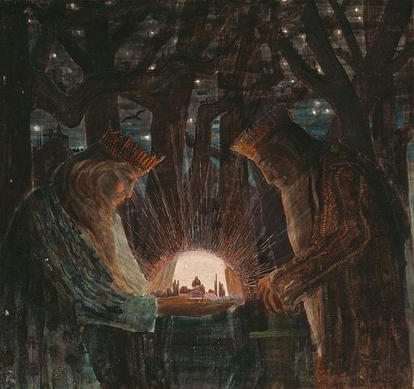 22. Litvanya: "Fairy Tale of the Kings" - Mikalojus Konstantinas Čiurlionis (1909)