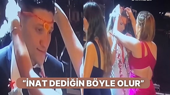 Gelin ve Damada Altın Takarken Israrla Kafalarından Geçirmeye Çalışan Kadın Komik Anlara Sebep Oldu