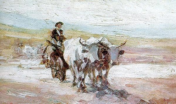 33. Romanya: "Oxcart"- Nicolae Grigorescu (1899)