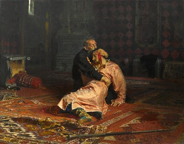 34. Rusya: "Ivan the Terrible and His Son Ivan" - Ilya Repin (1885)