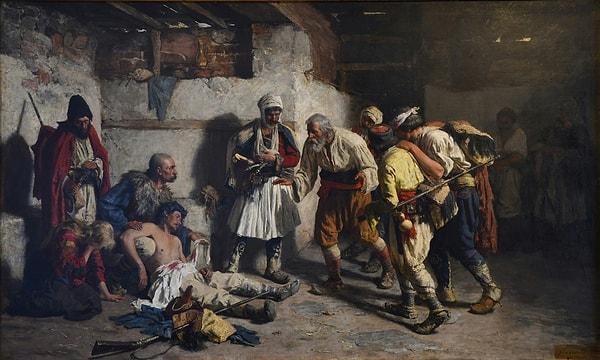 35. Sırbistan: "The Wounded Montenegrin"- Paja Jovanović (1882)