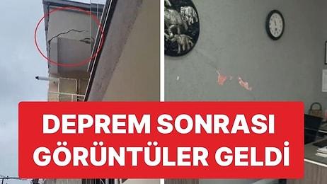İstanbul'da Hissedilen Deprem Sonrası Oluşan Hasar Kameralara Yansıdı!