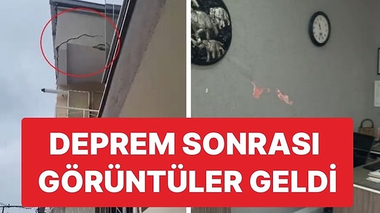 İstanbul'da Hissedilen Deprem Sonrası Oluşan Hasar Kameralara Yansıdı!