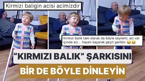 Kırmızı Balık Şarkısını Aşırı Acıklı Bir Şekilde Söyleyerek Dinleyenleri Dert Yumağı Yapan Minik